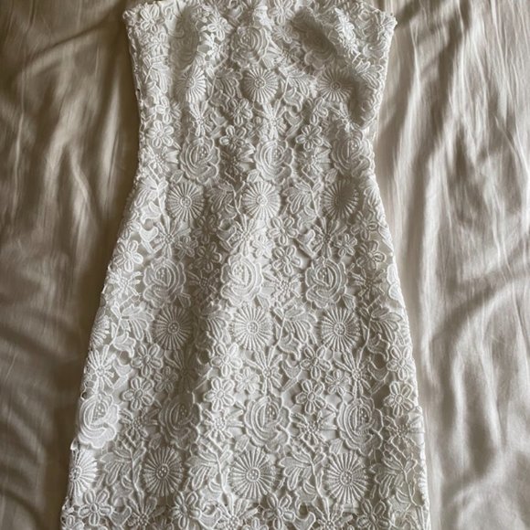 Lulu's Love Poem Ivory Lace Mini Dress (Like New) - Picture 7 of 7